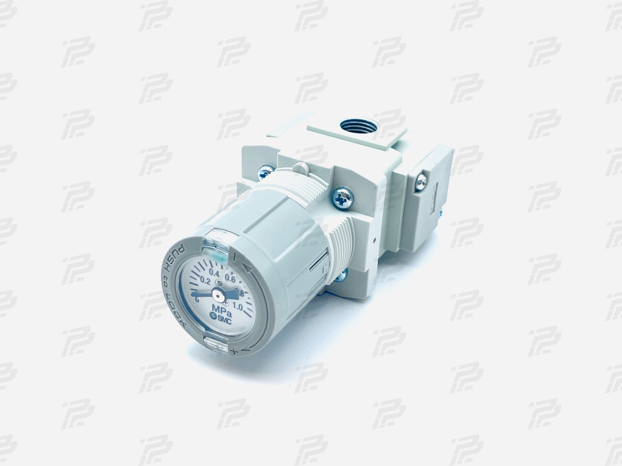 Pressure control valve / regulator with pressure gauge